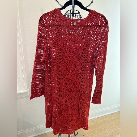 Free People- Medium - Brown/Orange - Shirt/Dress - Picture 3 of 8